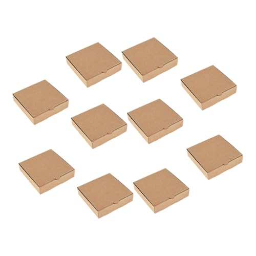 HEALEEP 10 Stück Mini Pizza Boxen aus Kraftpapier Leere Pizzakartons für Snacks Partygeschenke Handwerksprojekte für Kekse Mini und HEALEEP 10 Stück Mini Pizza Boxen aus Kraftpapier Leere Pizzakartons für Snacks Partygeschenke Handwerksprojekte für Kekse Mini und von HEALEEP