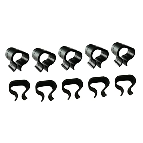 HEALEEP 10 Stück Möbelclips für Rattanmöbel Ausrichtungsklammern für Gartensofas Große und Kleine Clips für Terrassenmöbel Schwarz Pack von HEALEEP