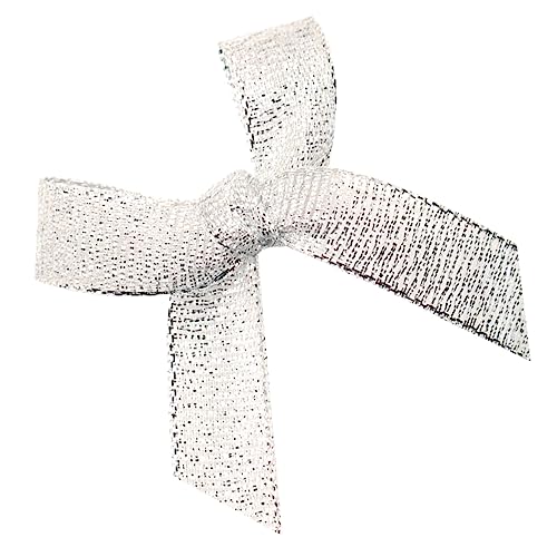 HEALEEP 100stücke Handgemachte Schleifen Aus Hochwertigem Polyester Für Schuhe Und Hüte Hängendes Ornament Für Party Und Kostümzubehör Silber HEALEEP 100stücke Handgemachte Schleifen Aus Hochwertigem Polyester Für Schuhe Und Hüte Hängendes Ornament Für Party Und Kostümzubehör Silber von HEALEEP