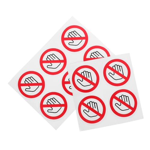 HEALEEP 10stücke Warnschild Aufkleber Nicht Berühren Selbstklebende Für Maschinen Robuste Sicherheitszeichen Zur Unfallverhütung Wetterfestes Material Für Innen Und Außenbereich von HEALEEP