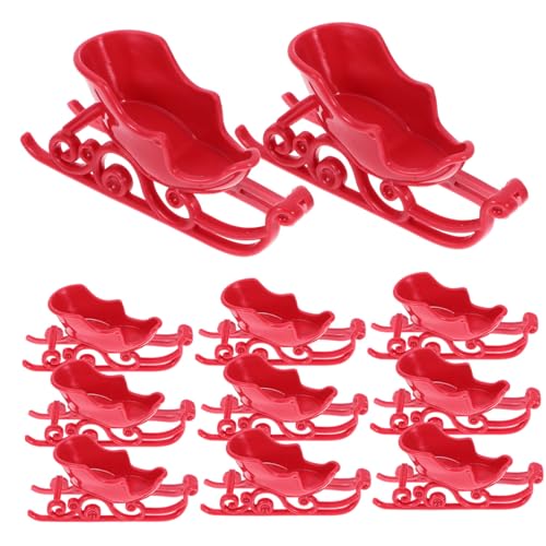 HEALEEP 12 Stück Teiliges Mini Weihnachts-Schlitten Rote Miniatur Weihnachtsdeko Stabile Tisch Baumschmuck Ornamente Feine Verarbeitung Vielseitig als Foto-Requisite und Geeignet HEALEEP 12 Stück Teiliges Mini Weihnachts-Schlitten Rote Miniatur Weihnachtsdeko Stabile Tisch Baumschmuck Ornamente Feine Verarbeitung Vielseitig als Foto-Requisite und Geeignet von HEALEEP