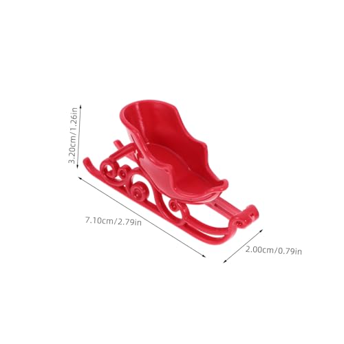 HEALEEP 12 Stück Teiliges Mini Weihnachts-Schlitten Roter Miniatur Schlitten Deko Kompakt und Leicht Klassische Weihnachtsdeko für Party Tisch und Baum Festliche Atmosphäre für Weihnachten von HEALEEP