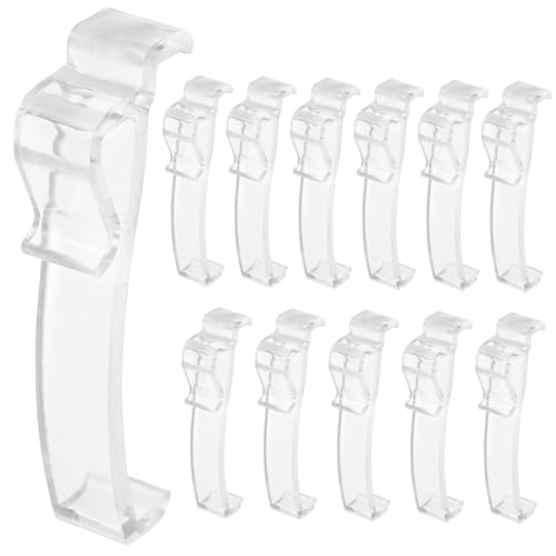 HEALEEP 12 Stück Vorhangclips Transparente Jalousien Clips Langlebige Volant Clips für Einfache Installation und Langfristige Nutzung für Vertikale Jalousien von HEALEEP