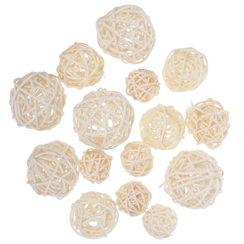 HEALEEP 15 Stück Teiliges Set Rattan Kugeln Dekoration Weiß für Hochzeiten Weihnachten Partys Bastelprojekte Tischdeko HEALEEP 15 Stück Teiliges Set Rattan Kugeln Dekoration Weiß für Hochzeiten Weihnachten Partys Bastelprojekte Tischdeko von HEALEEP