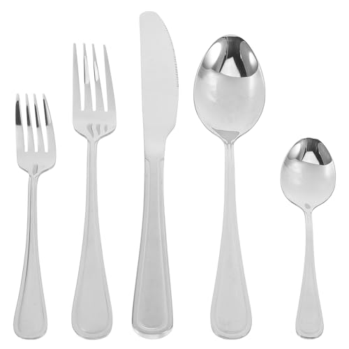 HEALEEP 1Satz Besteck Set Teilig Hochwertiges Geschirrset für Person Löffel und Messer Glänzende Silberoberfläche für Zuhause Feiern und Besondere Anlässe HEALEEP 1Satz Besteck Set Teilig Hochwertiges Geschirrset für Person Löffel und Messer Glänzende Silberoberfläche für Zuhause Feiern und Besondere Anlässe von HEALEEP