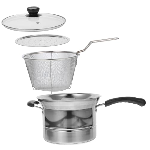 HEALEEP 1Satz Dampfgarer mit Ergonomischem Griff Multifunktions Kochtopf für Frittieren und Kochen für Zuhause und Gastronomie Teiliges von HEALEEP