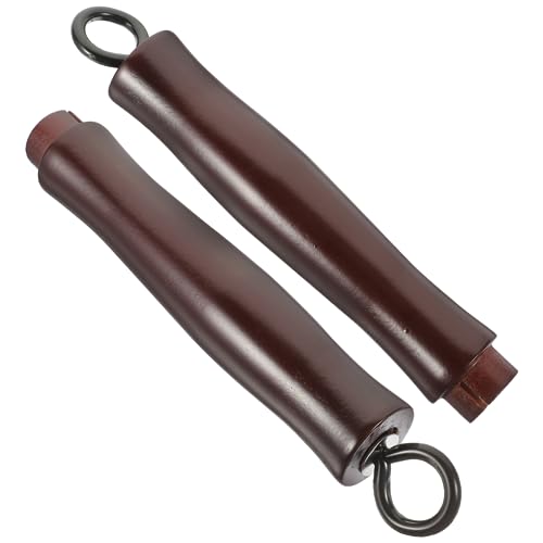 HEALEEP 2 Stück Abnehmbarer Verbrüh Topfgriff aus Holz Ergonomischer Langlebiger Kochutensilien Ersatzgriff für Töpfe und Pfannen Praktische Aufbewahrung mit Aufhängeloch von HEALEEP