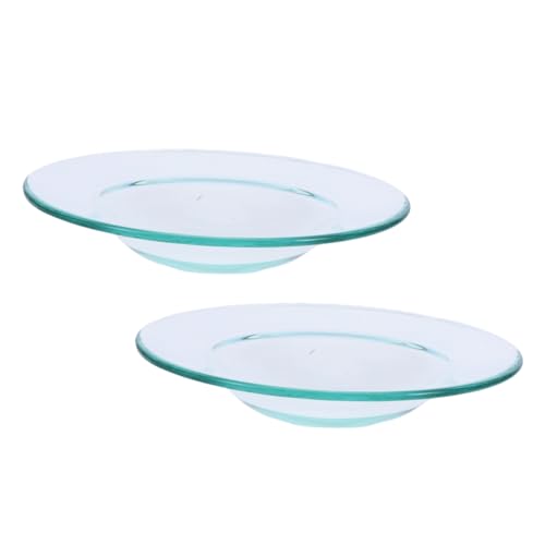 HEALEEP 2stücke Ersatzschale Für Wachswärmer Transparente Glasschale Untertasse Für Ätherische Öle Teller Für Ätherische Öle Glas Wachs Wärmer Untertasse von HEALEEP