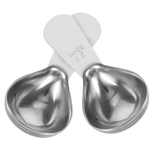 HEALEEP 2 Stück Edelstahl Kaffeelöffel mit Messmarkierung Rostfrei Großer Löffelkopf Präzise Messlöffel für Kaffee Milchpulver Backen Glatte Oberfläche Leicht zu Reinigen für von HEALEEP