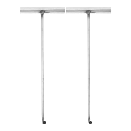 HEALEEP 2 Stück Edelstahl Schachthaken Kanaldeckelheber mit Ergonomischem Griff Rostfrei Verschleißfest Lang Vielseitig für Tür Schachtabdeckungen Geeignet von HEALEEP