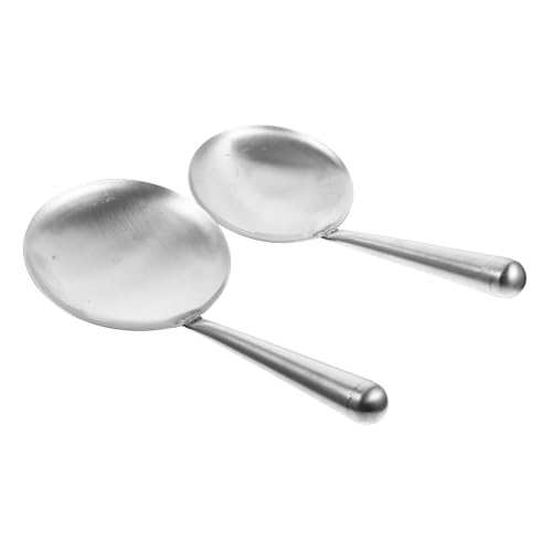 HEALEEP 2 Stück Edelstahl Tofu Löffel Rostfrei Hitzebeständig Multifunktional Küchenutensilien Ergonomisch für Suppenkellen und Lebensmittelportionierer von HEALEEP