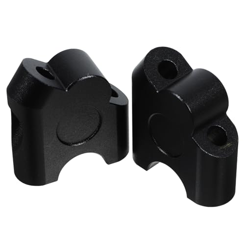 HEALEEP 2 Stück Lenkererhöhungsklemme Motor Griff Unterstützung Lenkerklemmmontage Steigleitung Lenkerklemme Lenkerklemmung Lenker-Riser-Klemmen Aluminiumlegierung Black von HEALEEP