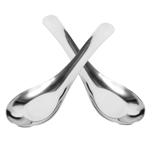 HEALEEP 2 Stück Löffel Set Flachboden Suppenlöffel und Dessertlöffel für Küche Restaurant und Hotel Design Spülmaschinenfest für Feste und Tägliche Nutzung HEALEEP 2 Stück Löffel Set Flachboden Suppenlöffel und Dessertlöffel für Küche Restaurant und Hotel Design Spülmaschinenfest für Feste und Tägliche Nutzung von HEALEEP