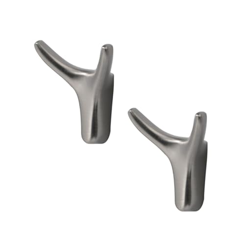 HEALEEP 2 Stück Moderner Wandhaken aus Robustem Zinklegierungsmaterial Multifunktionaler Aufhänger für Taschen Handtücher und Kleidung Gebürstetes Design für Bad Büro und Zuhause von HEALEEP