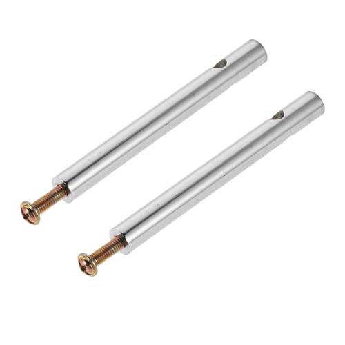 HEALEEP 2 Stück Möbelverbinder Geländer Hardware kleine Leitplankenbeschläge Pfostenendkappe Geländerhandlauf Glasschränke Hardware Geländerpfosten aus Glas Rostfreier Stahl Silber von HEALEEP