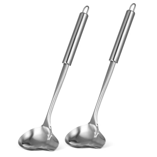 HEALEEP 2 Stück Soßenlöffel mit Ausgießer Robuste Suppenkelle für Präzises Servieren von Saucen Suppen und Bratensoßen Leicht zu Reinigen und Langlebig HEALEEP 2 Stück Soßenlöffel mit Ausgießer Robuste Suppenkelle für Präzises Servieren von Saucen Suppen und Bratensoßen Leicht zu Reinigen und Langlebig von HEALEEP