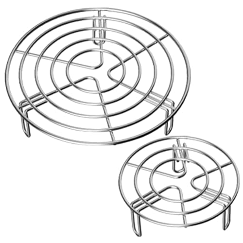 HEALEEP 2 Stück Teiliges Edelstahl Dampfgarer Einsatz mit Ei Halter Hitzebeständig Vielseitig für Dampfgarer Kochtöpfe und Airfryer Kompaktes Praktisches Küchenelement zum Dämpfen und von HEALEEP