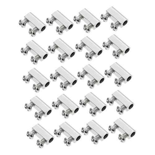 HEALEEP 20 Sätze Drahtseilklemmen Set Robuste Kabelklemmen für Drahtseile mit Schrauben für Kronleuchter und Bauprojekte Rostfrei und Installieren von HEALEEP