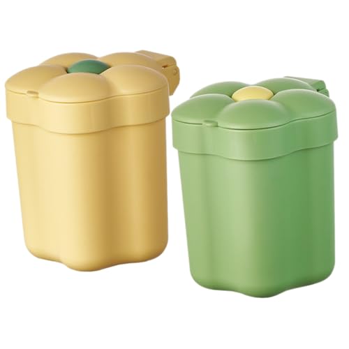 HEALEEP 2Stücke Blumenform Schreibtisch Mülleimer mit Deckel Kleiner Abfallbehälter für Home Office Schlafzimmer und Tischdeko HEALEEP 2Stücke Blumenform Schreibtisch Mülleimer mit Deckel Kleiner Abfallbehälter für Home Office Schlafzimmer und Tischdeko von HEALEEP