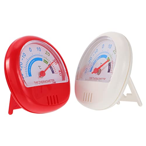 HEALEEP 2Stücke Kühlschrank Temperaturmessgerät aus Kunststoff Präzise Thermometer für Innen und Außenanwendungen für Kühlschränke und Gewächshäuser von HEALEEP