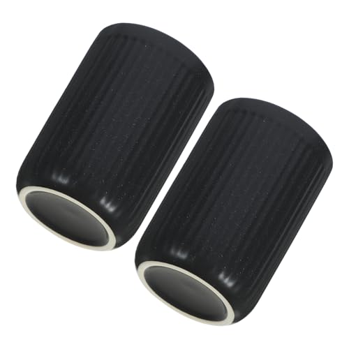 HEALEEP Zahnbürstenbecher 300ml aus Keramik Reusable Trinkbecher Mundspülbecher für Badezimmer Stilvolles Design für Zuhause und Reisen 2 Stücke von HEALEEP