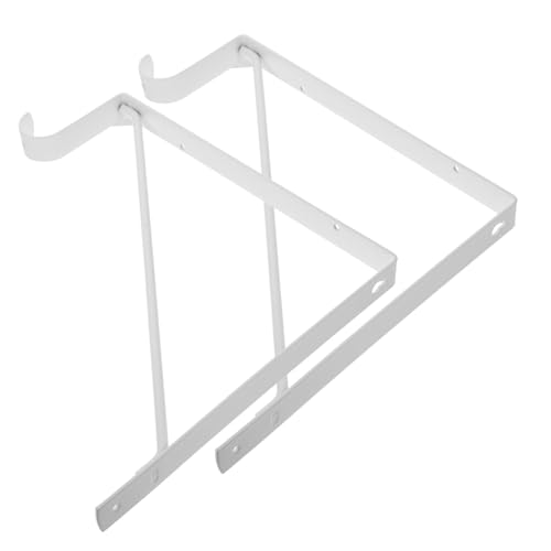 HEALEEP 2Stücke Wandmontierte Regalstützen Schwebende Regalhalterungen aus Metall Platzsparende Lagerlösung für Büro und Wohnzimmer Einfache Installation von HEALEEP