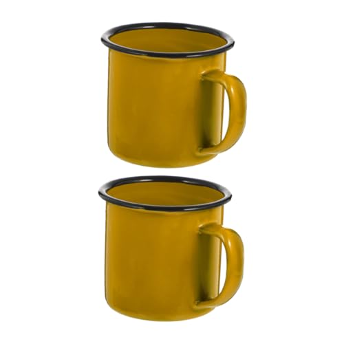 HEALEEP 2stücke Retro Enamel Trinkbecher Hochtemperaturbeständige Wasser Und Kaffeetasse Für Camping Picknicks Und Täglichen Gebrauch Gelb Vielseitig Einsetzbar HEALEEP 2stücke Retro Enamel Trinkbecher Hochtemperaturbeständige Wasser Und Kaffeetasse Für Camping Picknicks Und Täglichen Gebrauch Gelb Vielseitig Einsetzbar von HEALEEP