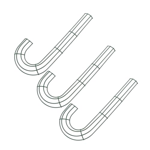 HEALEEP 3stücke Metall Kranzrahmen Aus Metall J-förmiger Kranzreifen Zum Basteln Für Blumenarrangements Zuckerstangen-Dekoration Geeignet Für Innen Und Außenbereich von HEALEEP