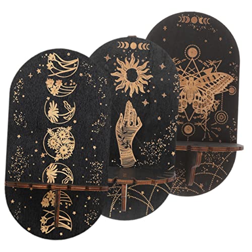 HEALEEP 3 Stück Teiliges Wandregal aus Holz im Bohemian Stil Kristall Display Regal für Schlafzimmer und Wohnräume Stabiler Halter für Schmuck und Dekoration HEALEEP 3 Stück Teiliges Wandregal aus Holz im Bohemian Stil Kristall Display Regal für Schlafzimmer und Wohnräume Stabiler Halter für Schmuck und Dekoration von HEALEEP