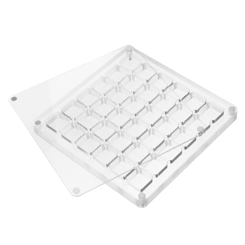 HEALEEP 36löcher Muschel-aufbewahrungsbox Aus Acryl Transparenter Organizer Für Muscheln Mini-schaukasten Mit Gittern Für Sammlerstücke von HEALEEP