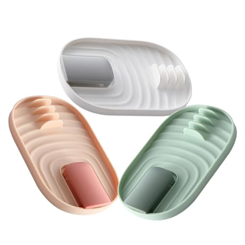 HEALEEP 3Stücke Teiliges Küchenlöffelhalter Wärmebeständiger Topfdeckelständer für Suppenlöffel und Küchenutensilien für Arbeitsplatte von HEALEEP