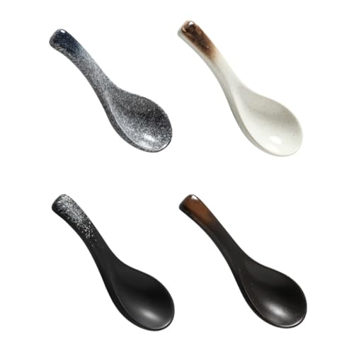 HEALEEP 4 Stück Teiliges Keramik Suppenlöffel Feine Verarbeitung Glatte Oberfläche Retro Design in Vier Farben Vielseitig für Restaurant und Haushalt Praktische Esslöffel HEALEEP 4 Stück Teiliges Keramik Suppenlöffel Feine Verarbeitung Glatte Oberfläche Retro Design in Vier Farben Vielseitig für Restaurant und Haushalt Praktische Esslöffel von HEALEEP