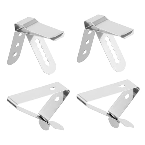 HEALEEP 4 Stück Thermometer-clip Sondenthermometer Fleischthermometer Halter Für Temperaturfühler Thermometersonde Kochen Küchentemperaturfühler Grillsonde Rostfreier Stahl Silber von HEALEEP