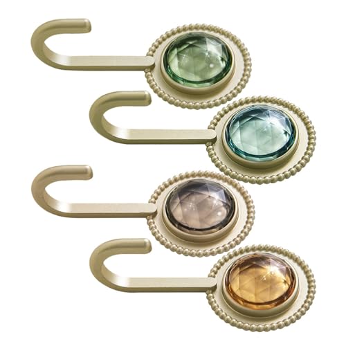 HEALEEP 4 Stück Wandhaken Selbstklebend Multifunktionale Haken für Bad Küche Vintage Diamant Design Bohrung Erforderlich für Handtücher Accessoires Einfache Montage Rückstandsfrei von HEALEEP
