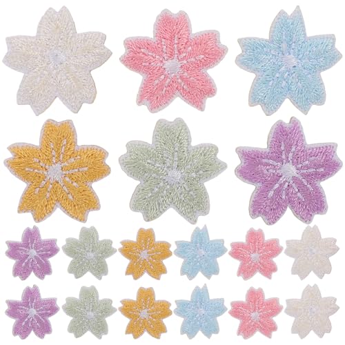 HEALEEP 48 Stück selbstklebende Blumen-Patches: Kirschblüten-Stickerei-Patches – Bunte Mini-Stoff-Applikationen – Süße Scrapbook-Aufkleber für Handbücher HEALEEP 48 Stück selbstklebende Blumen-Patches: Kirschblüten-Stickerei-Patches – Bunte Mini-Stoff-Applikationen – Süße Scrapbook-Aufkleber für Handbücher von HEALEEP
