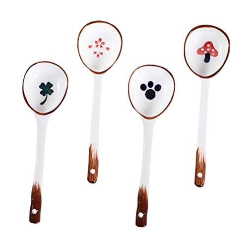 HEALEEP 4Stücke Teiliges Keramiklöffel für Brei und Suppe Langlebig und Leicht für Zuhause und Unterwegs Japanisches Design mit Komfortablem Griff Spülmaschinengeeignet HEALEEP 4Stücke Teiliges Keramiklöffel für Brei und Suppe Langlebig und Leicht für Zuhause und Unterwegs Japanisches Design mit Komfortablem Griff Spülmaschinengeeignet von HEALEEP