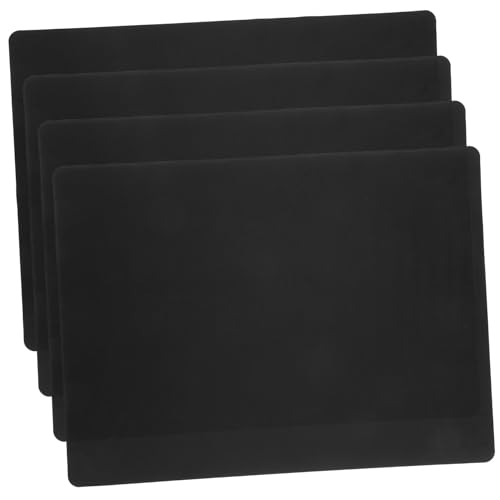HEALEEP 4stücke Teiliges Silikon Tischset rutschfeste Und Hitzebeständige Platzmatte Faltbare Und Abwaschbare Essmatte Für Küche Und Esstisch Schwarz HEALEEP 4stücke Teiliges Silikon Tischset rutschfeste Und Hitzebeständige Platzmatte Faltbare Und Abwaschbare Essmatte Für Küche Und Esstisch Schwarz von HEALEEP