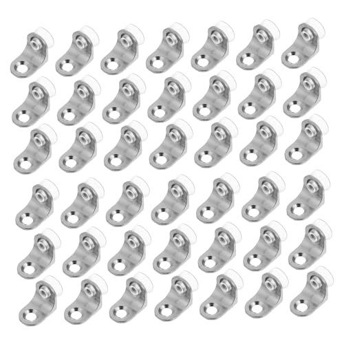 HEALEEP 50 Stück Küchenschrank Laminathalterung Glasschelfmontageklasse Schrankregal-clips Verstellbare Regalklammern Regalhalterung Schrank Heringe Regalträger Silber Aluminiumlegierung von HEALEEP