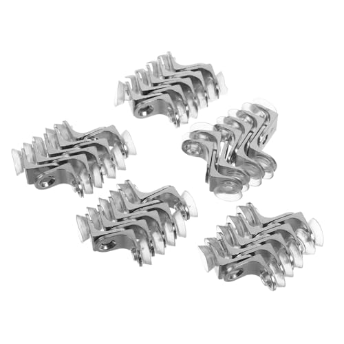 HEALEEP 50 Stück Küchenschrank Laminathalterung Metallregalklammern Kabinettsunterstützungsstifte Regalhalterglashalterhalter Regalnägel für Schränke Regalstützschraube PVC Silber von HEALEEP