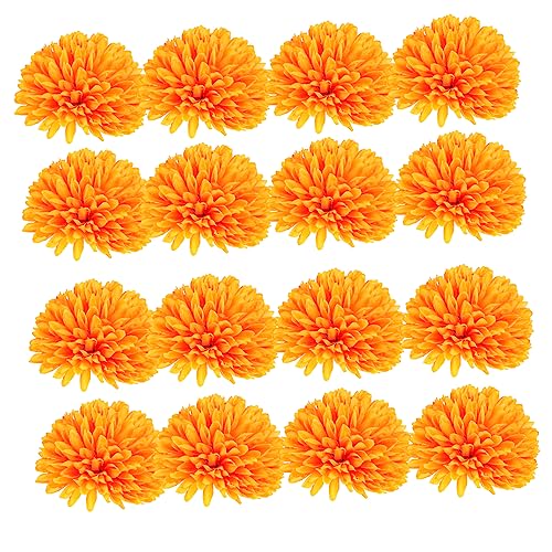 HEALEEP 50 Stück Künstliche Chrysanthemen Durchmesser Dekorative Blumen für Hochzeiten Partys und DIY Projekte Pflegeleicht und Langlebig Realistisches Design Orange von HEALEEP