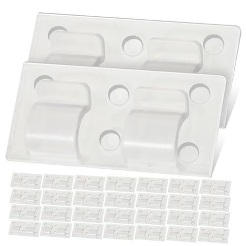 HEALEEP 50 Stück Selbstklebende Kabelhalter Transparent Wandkabel Organizer Kabelmanagement für Schreibtisch Auto Büro Langlebige Drahtklammern Kabelbefestigung von HEALEEP
