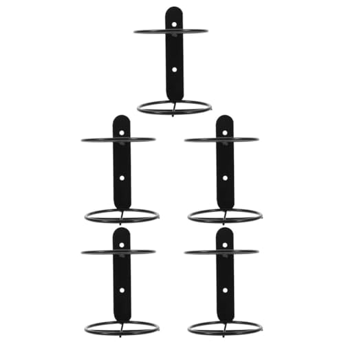HEALEEP 5Stücke Wandmontiertes Weinregal Teilig aus Metall Hängender Flaschen Organizer für Küche und Design für Optimale Weinlagerung Einfach zu Montieren von HEALEEP