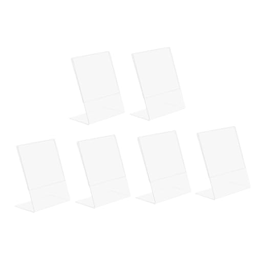 HEALEEP 6 Stück Aufsteller Hochformat Transparenter Tisch Display Ständer Für Qr Code Zahlung Bar Speisekarten Schilder Klarer Desktop Halter Für Büro Restaurant Zuhause von HEALEEP