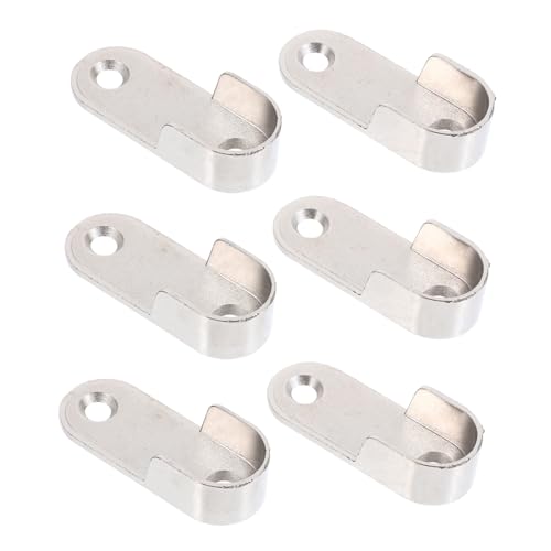 HEALEEP 6 Stück Kleiderstangenhalter aus Verstärktem Zinklegierung Wandmontage für Garderobe Duschvorhang und Schränke Robust und Installieren für Bad und Schlafzimmer HEALEEP 6 Stück Kleiderstangenhalter aus Verstärktem Zinklegierung Wandmontage für Garderobe Duschvorhang und Schränke Robust und Installieren für Bad und Schlafzimmer von HEALEEP