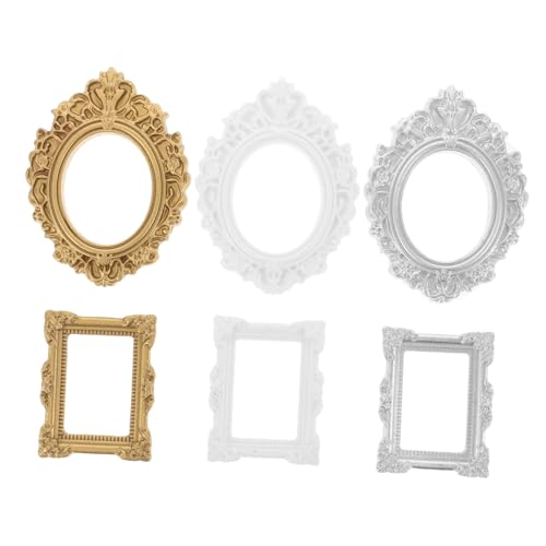 HEALEEP 6 Stück Mini Resin Photo Frame Dekoration Teiliges Barockstil Kunsthandwerk Zubehör für DIY Handyhüllen Miniatur Hausrahmen Stabiles Harzmaterial Geeignet für Zufällige Farbe HEALEEP 6 Stück Mini Resin Photo Frame Dekoration Teiliges Barockstil Kunsthandwerk Zubehör für DIY Handyhüllen Miniatur Hausrahmen Stabiles Harzmaterial Geeignet für Zufällige Farbe von HEALEEP