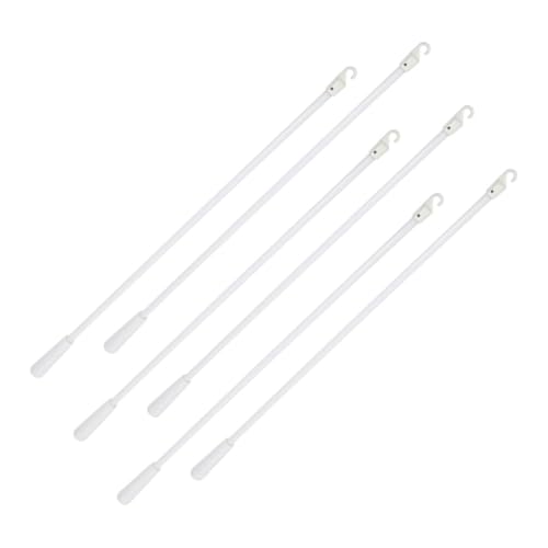 HEALEEP 6 Stück Teiliges Jalousien Ersatz Wendelstäbe aus Glasfaser mit Universellem Haken Weiße Blind Tilt Wands Passend für Lamellen Einfach zu Montieren Langlebig und Kompatibel von HEALEEP