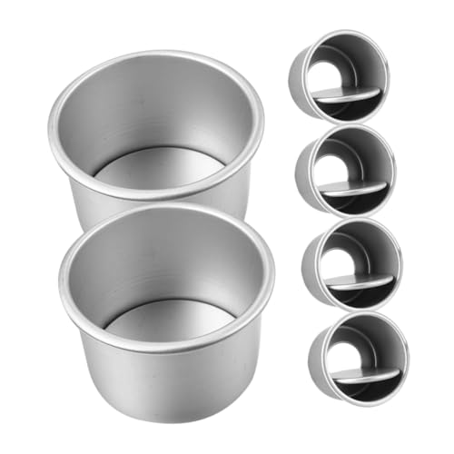HEALEEP 6 Stück Teiliges Kleine Runde Backformen mit Abnehmbarem Boden Antihaftbeschichtete Metall Kuchenformen Komfortabler Rollrand für Haushalt Bäckerei und Tortenbereitung von HEALEEP