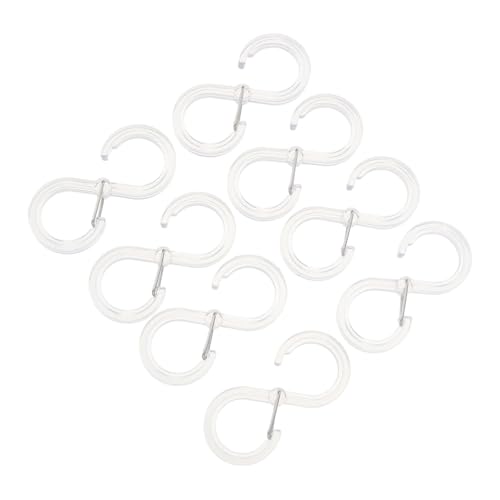 HEALEEP 8 Stück Teiliges Transparente S haken aus Robustem Kunststoff Multifunktional für Küchen Badaufbewahrung Einfache Anwendung Kratzfrei zum Aufhängen von Geschirr Kleidung und von HEALEEP