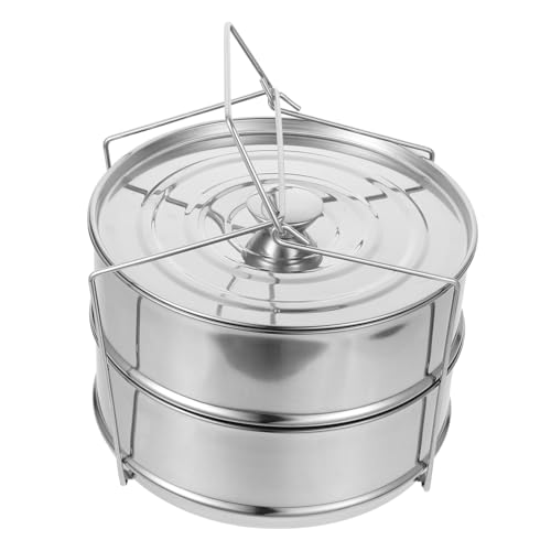 HEALEEP Dampfgarer Stöckiger Dampfgarer mit Deckel für Snacks Gedämpfte Brötchen und Fisch Tragbar Hygienisch und Vielseitig Einsetzbar von HEALEEP