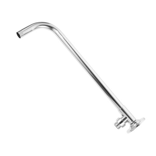 HEALEEP Edelstahl Duscharm Wandmontage Gebogenes Verlängerungsrohr für Brausekopf Einfache Installation Kompatibel mit Standard duschköpfen Badezimmer Zubehör von HEALEEP